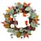 24" Pumpkin, Pinecone & Gourd Grapevine Thanksgiving Wreath
